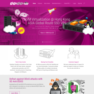 GigsGigsCloud - $5 KVM 500MB/20G SSD/1T 香港-西瓜社
